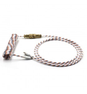 Custom5pin 4Pin Usb Type C Keyboard Paracord Cable Coiled Aviator Cable With Connector YC8 MINI XLR GX12 GX16